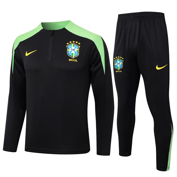 Sudadera De Training Brasil 2024-2025 Negro Verde 3